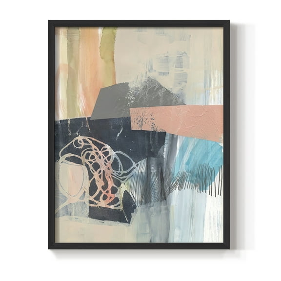 Reductive II in Black Solid Wood 8 x 10 Framed Print