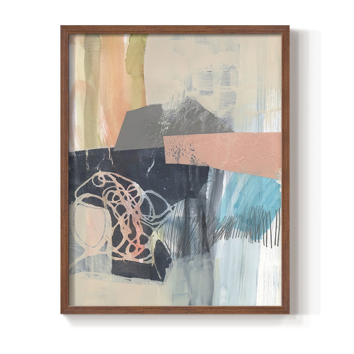 Reductive II in Brown Solid Wood 8 x 10 Framed Print