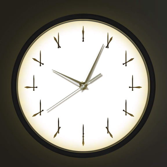 Redundancy Redundant Unusual Wall Clock with Sound Activated with LED Backlight