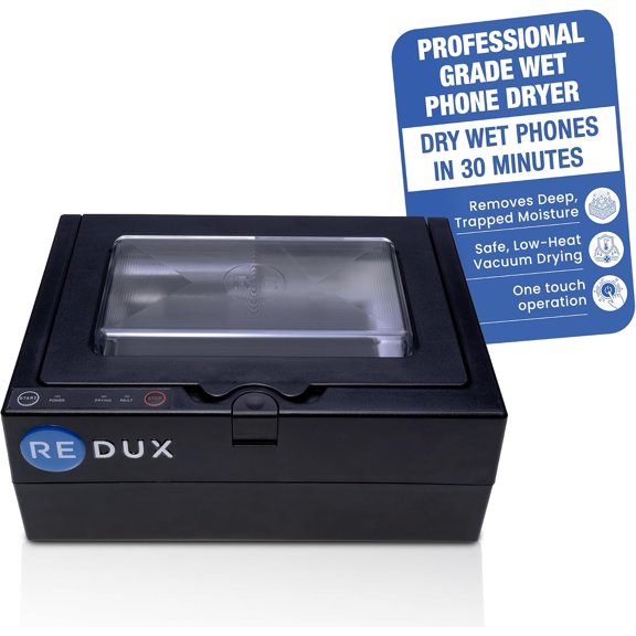 Redux Phone Dryer Box Dry Wet Phones W/Patented Vacuum Drying Technology