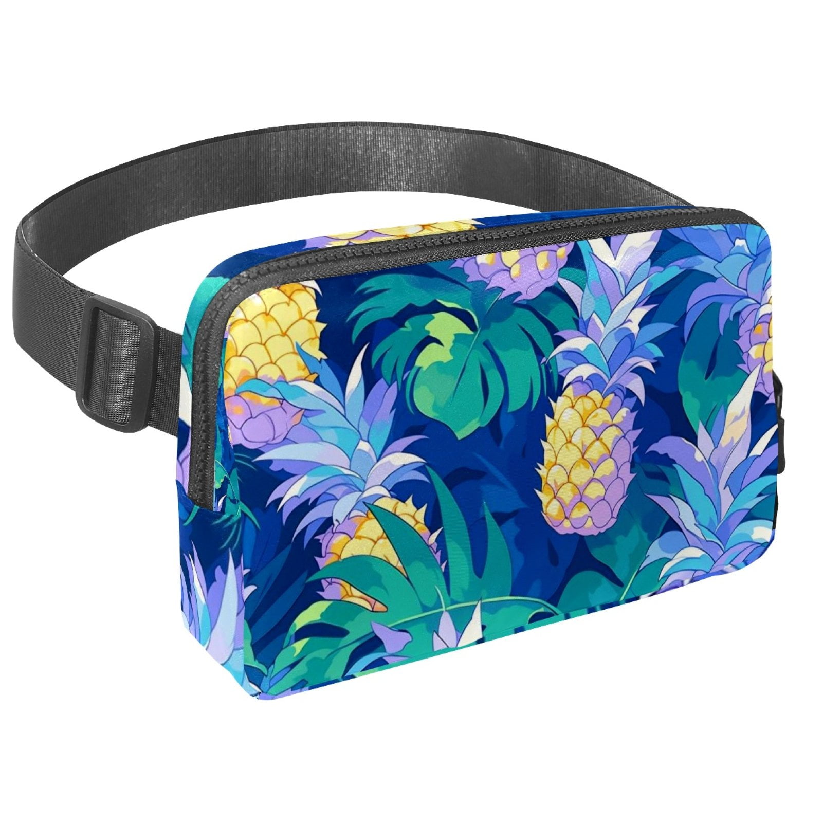 Redveluv Colorful Art Pineapple Sports Running Waist Bag Close Fitting Unisex Outdoor Leisure Light Travel Adjustable Strap Fanny Pack Walmart