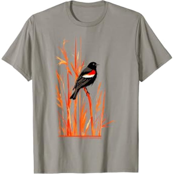 Redwing Blackbird Wetland Birder Birdwatching Birding Design T-Shirt
