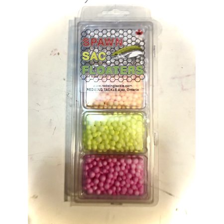 Redwing assorted spawn sac floaters multi pack (white/pink/chartreuse/peach)