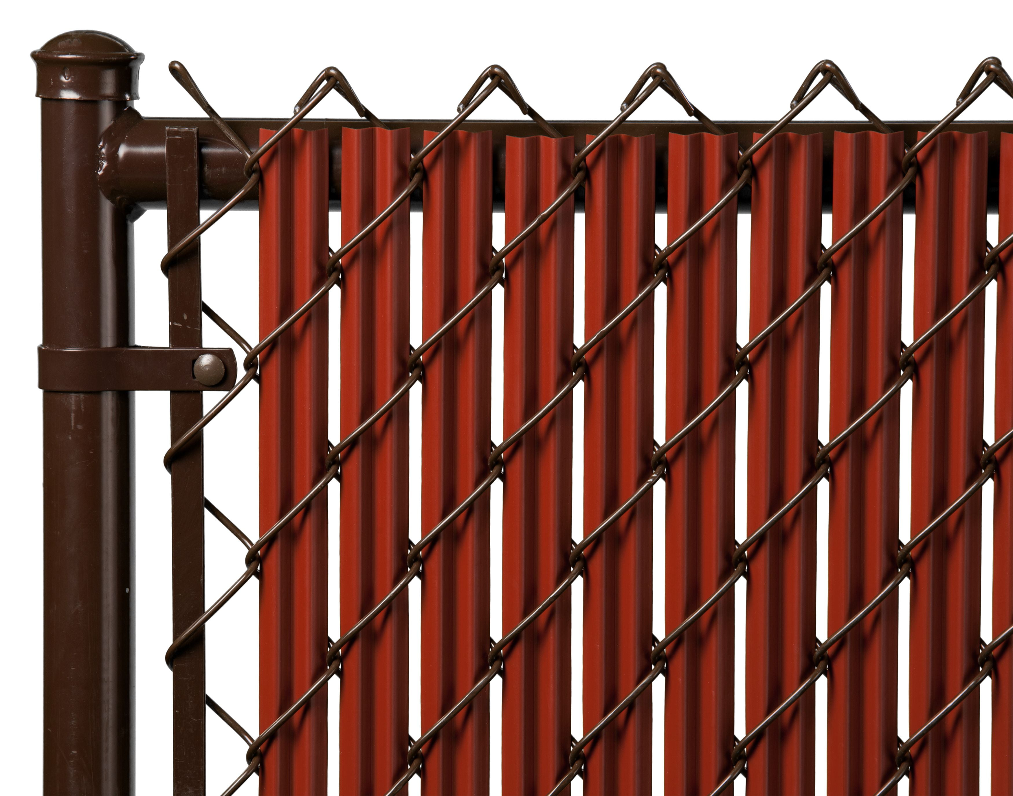 Redwood 5ft Ridged Slat for Chain Link Fence
