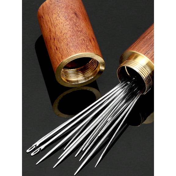 Redwood Bucket + 30 Pieces Metal Easy To Thread Needle And Thread Side Hole Needles Hand Sewn Needles For The Elderly DIY Home Crafts Products Sew