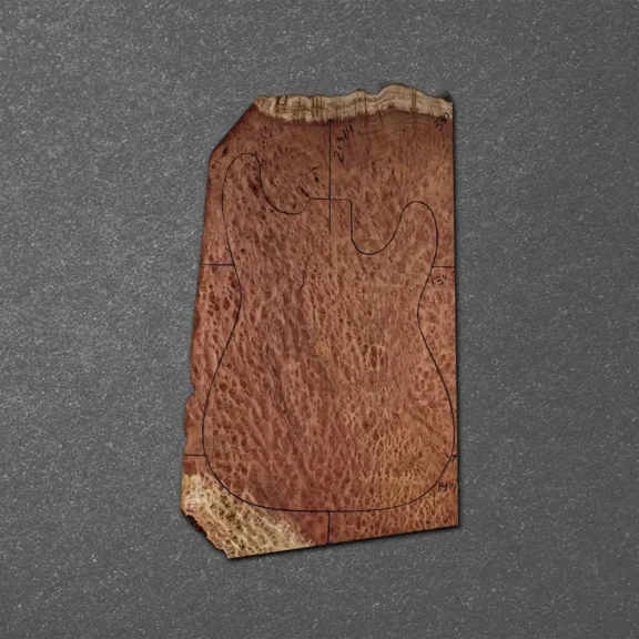 Redwood Burl Electric Guitar Drop Top Stratocaster (ES) Set RBES000649-8.8