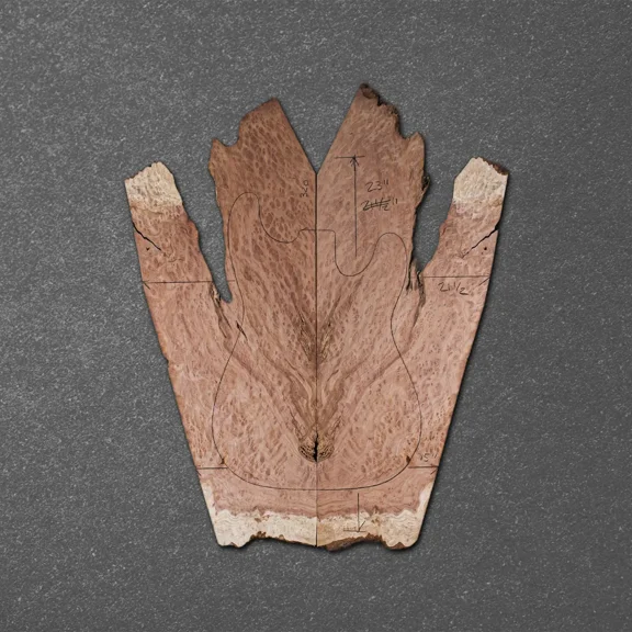 Redwood Burl Electric Guitar Drop Top Stratocaster (ES) Set RBES000652-1.2