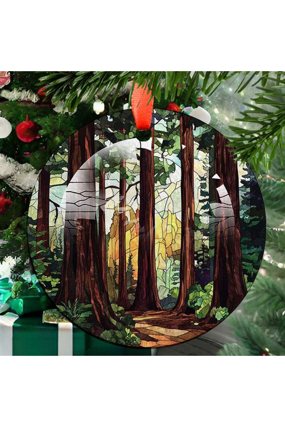 Redwood Grove Suncatcher Ornament, Redwood Grove Gifts for Women, Redwood Grove for Windows, Redwood Grove Window Hangings with Chain and Hook., Ornament 2025, 2025, Festive Home