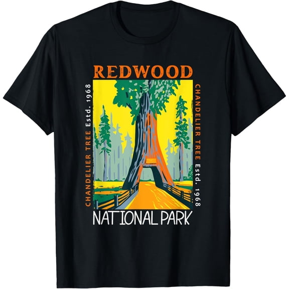 Redwood National Park Chandelier Tree Distressed Vintage T-Shirt