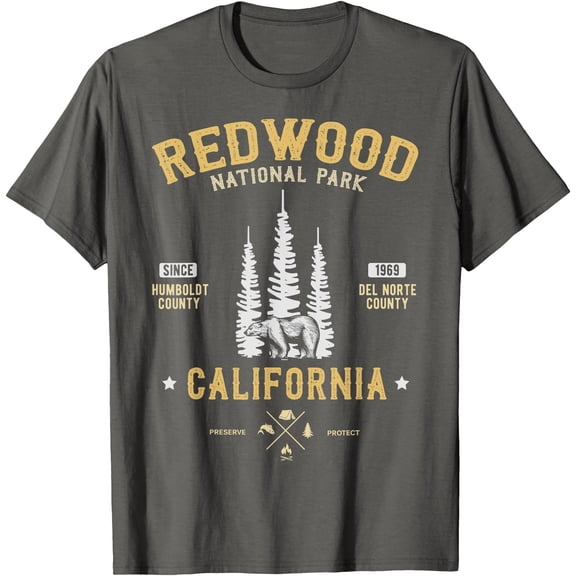Redwood National Park Redwood Forest US Nationalpark Unisex T-Shirt for Men Women Kids Toddler,Charcoal Color,Size 3T