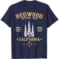 thumbnail image 1 of Redwood National Park Redwood Forest US Nationalpark Unisex T-Shirt for Men Women Kids Toddler,Navy Color,Size 5/6, 1 of 5