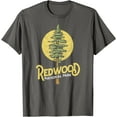 thumbnail image 1 of Redwood National Park Retro Vibe Distressed Tree Unisex T-Shirt for Men Women Kids Toddler,Charcoal Color,Size 4T, 1 of 5