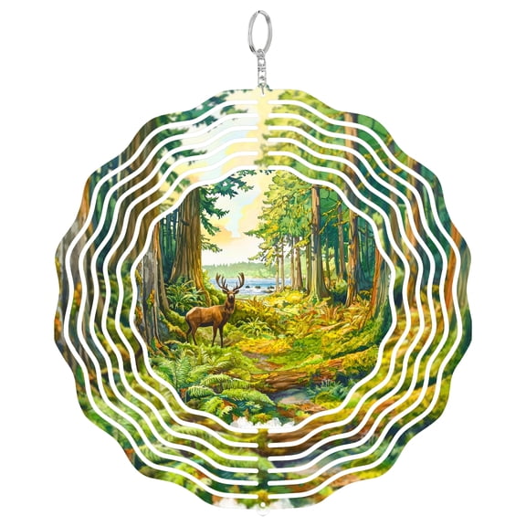 Redwood National Park Trees 3D Wind Spinner Stainless Steel Kinetic Art Nature Garden Decor California Gift