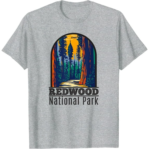 Redwood National Park Vintage Unisex T-Shirt for Men Women Kids Toddler,Sport Grey Color,Size 4T