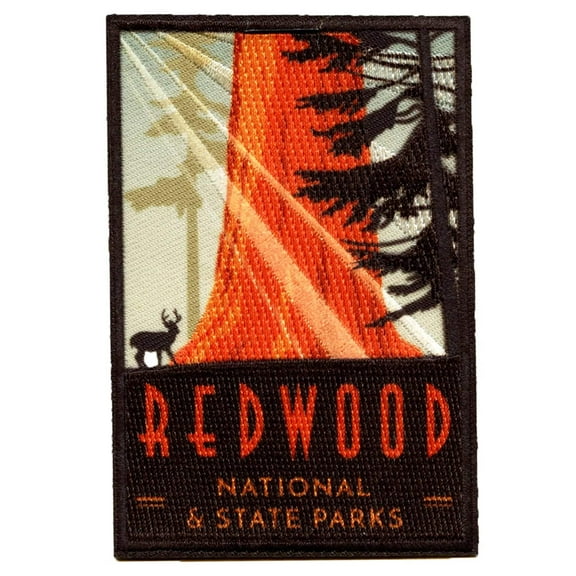 Redwood National State Park Patch California Forest Travel Sublimated Iron On