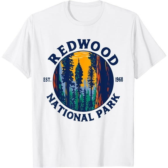Redwood National and State Parks CA California Outdoor Unisex T-Shirt for Men Women Kids Toddler,White Color,Size 4T