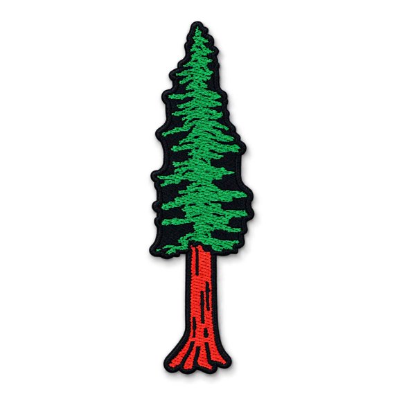 Redwood Sequoia Tree Embroidered Iron-on Patch
