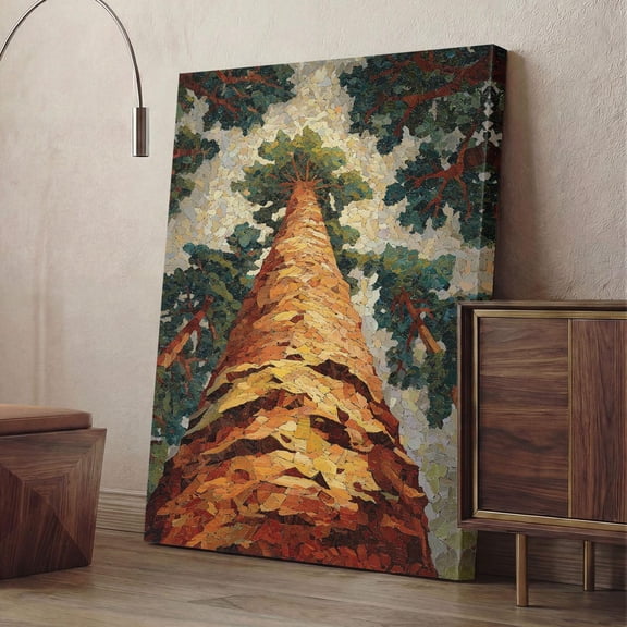 Redwood Tree Upward Forest Poster, Unframed Paper Poster 8x10in