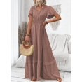 thumbnail image 1 of Redwood V-Neck Flutter Sleeve Maxi Dress With Lace Trim And Smocked Waist, 1 of 18