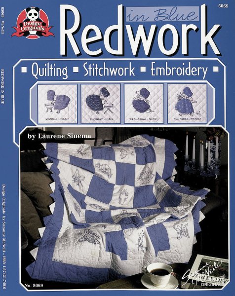 Blue Red Work Redwork in Blue: Quilting Stitchwork Embroidery (Paperback) - Walmart.com