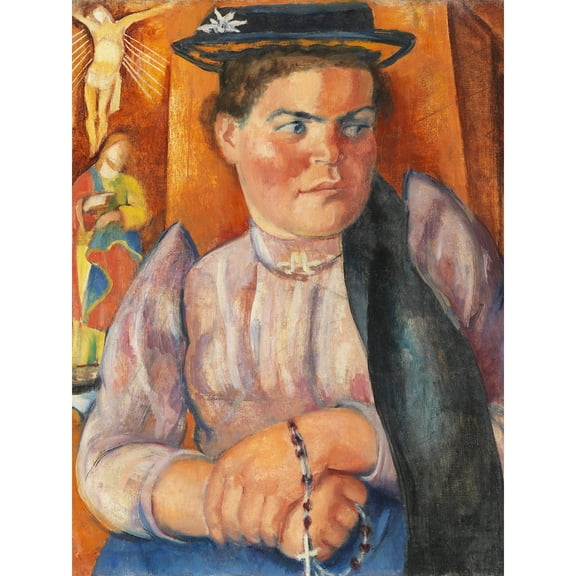 Ree Tyrolean Peasant Woman Portrait Painting Extra Large XL Wall Art Poster Print