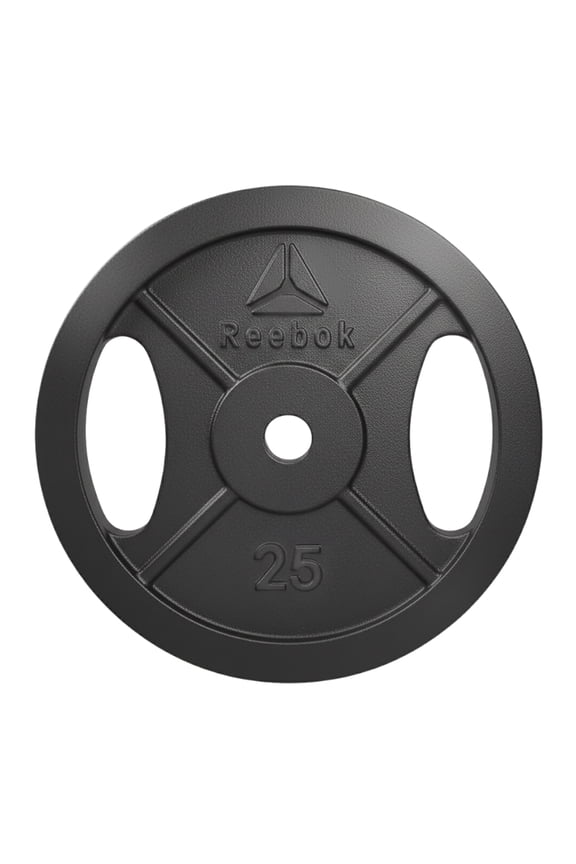 25lb Standard Cast Iron Precision Weight Plate with 2-Grip Handles for Strength Training