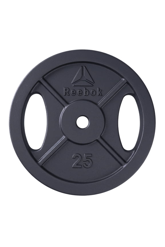 25lb Standard Cast Iron Precision Weight Plate with 2-Grip Handles for Strength Training