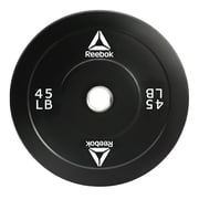 Reebok 45lb Olympic Rubber Bumper Plate – Low-Bounce Plates for Strength Training