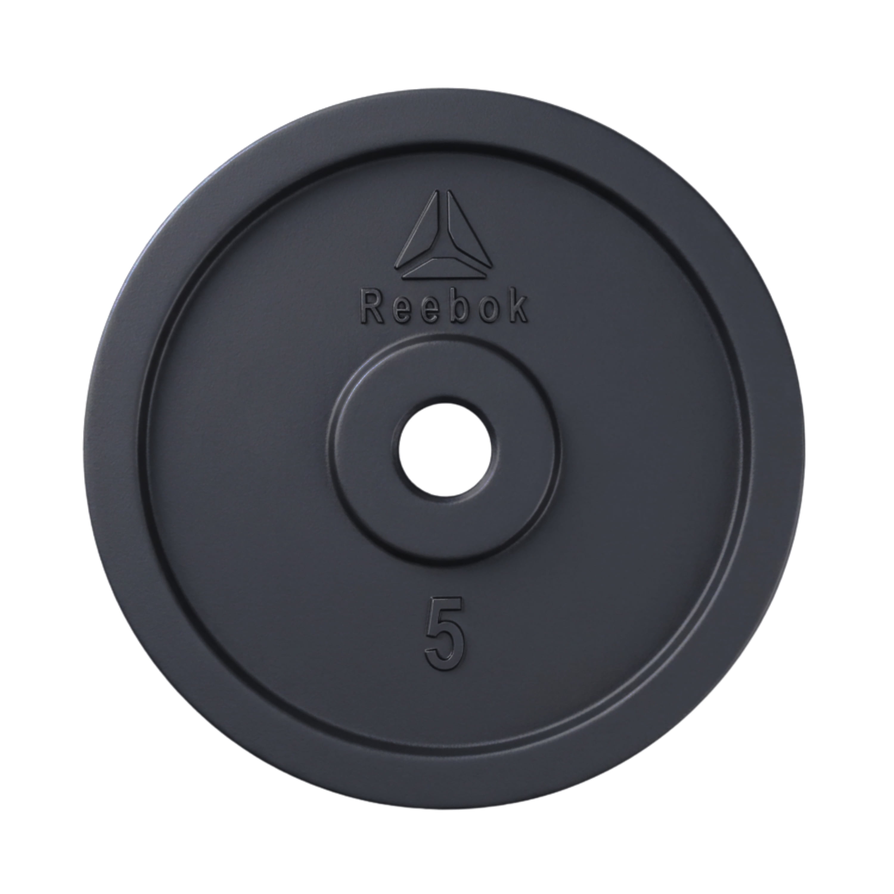 Reebok 5lb Standard Cast Iron Precision Weight Plate for Strength