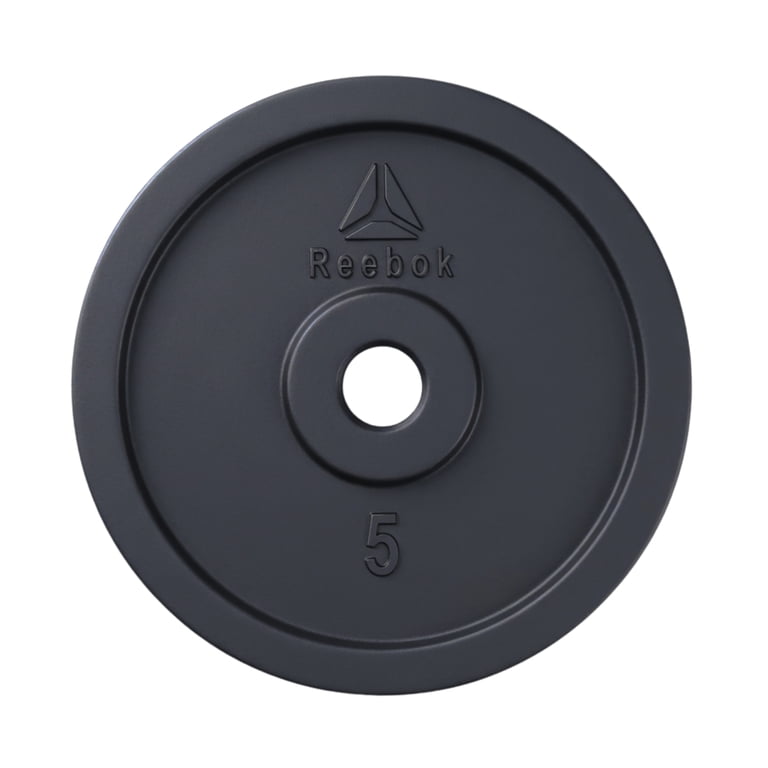 Reebok 5lb Standard Cast Iron Precision Weight Plate for Strength