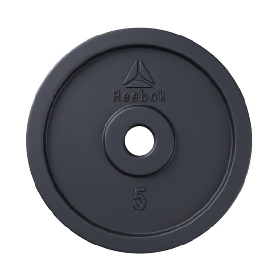Reebok 5lb Standard Cast Iron Precision Weight Plate for Strength Training