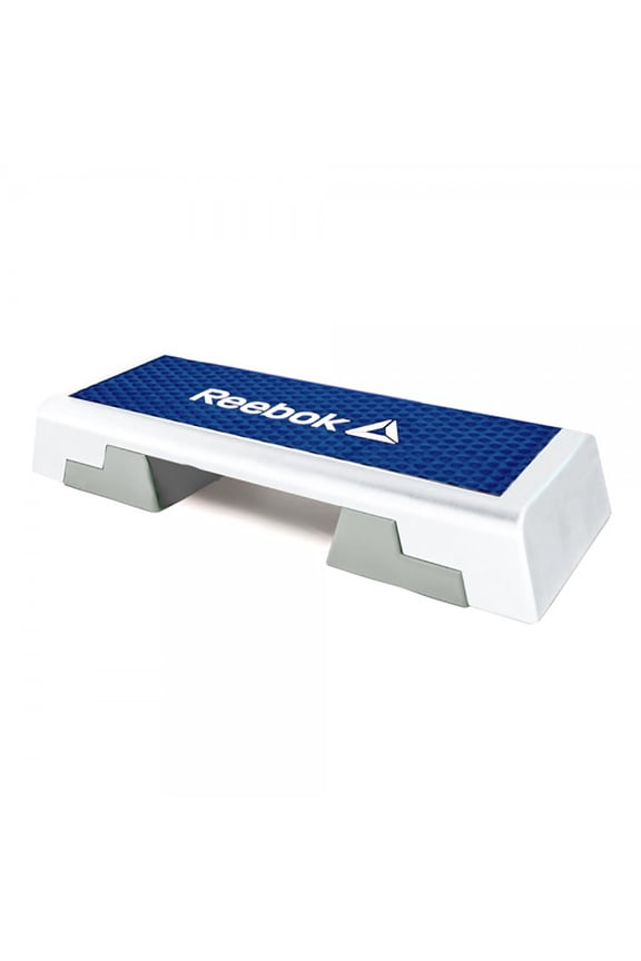 Adjustable Exercise Step Platform Home Gym Workout Equipment, White/Blue