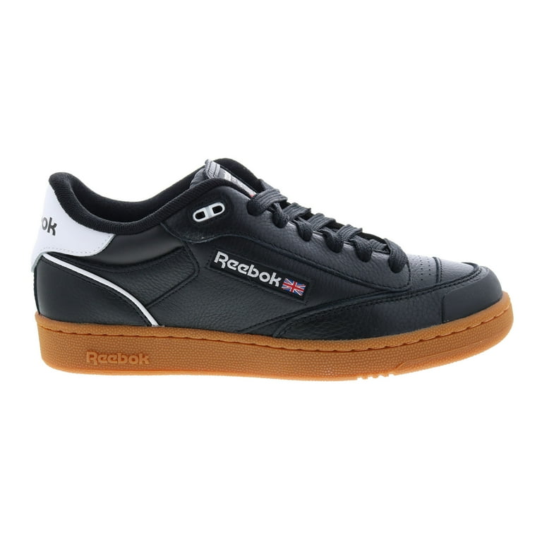 Reebok club c leather trainers in black on sale