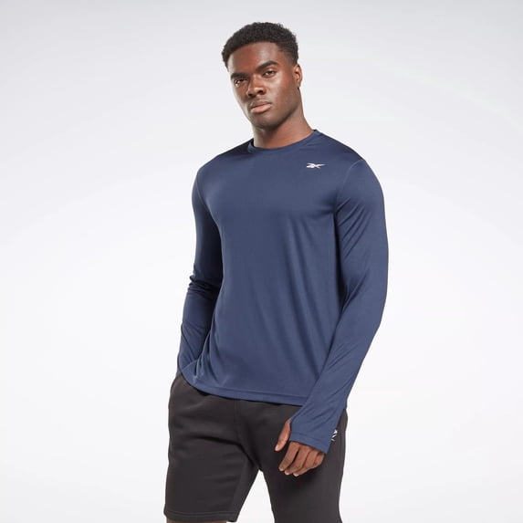 Reebok Apparel Men's Train Long Sleeve Tech Tee Reebok Training App Men Blue , Xltg Reg US