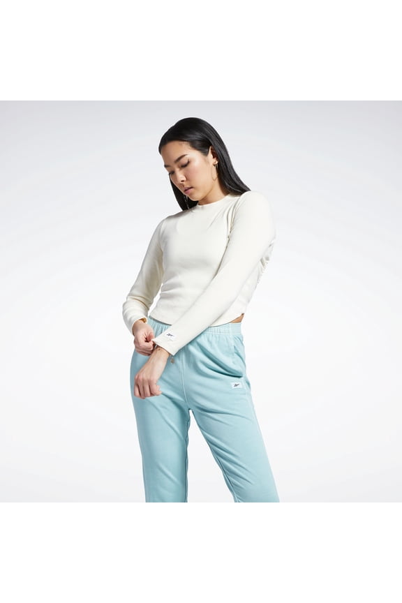 Apparel Women's Cl Rbk Nd Rib Ls To Reebok Classics App Women White , S/P Reg US