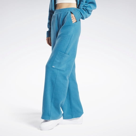 Reebok Apparel Women's Cl Wde Fl Wide Leg Reebok Classics App Women Blue , M/M Reg US