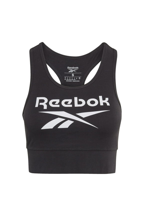 Apparel Women's Reebok Identity High Neck Sports Bra Reebok Training App Women Black , S/P Reg US