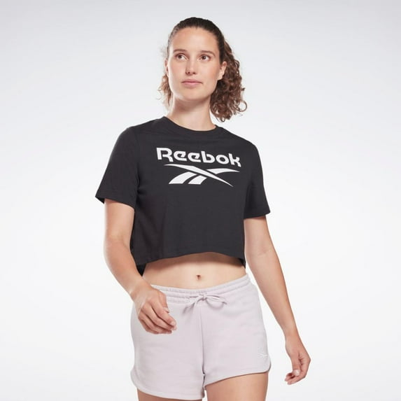 Reebok Apparel Women's Ri Bl Crop Tee Reebok Training App Women Black , Xstp Reg US