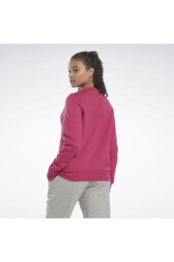 Apparel Women's Ri Bl Fleece Crew Reebok Training App Women Pink , S/P Reg US