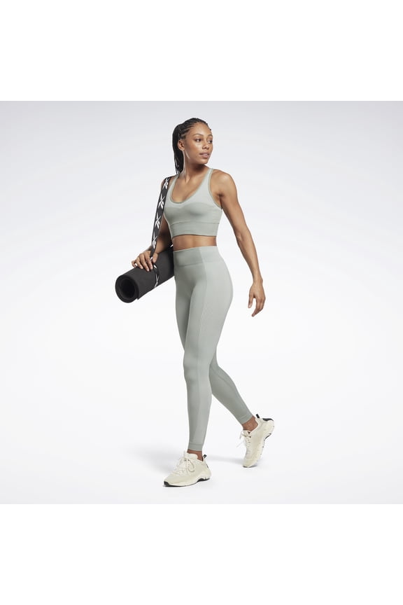 Apparel Women's Yoga Hr Seamless Ti Reebok Training App Women Green , L/G Reg US