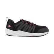 Reebok Astroride Work Womens Steel Toe Static-Dissipative Athletic Work Shoe, Black Hot Pink, Size 6.5W