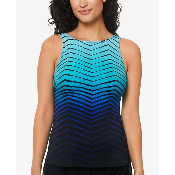 Reebok BLUE Prime Perform Tankini Swim Top, US 18