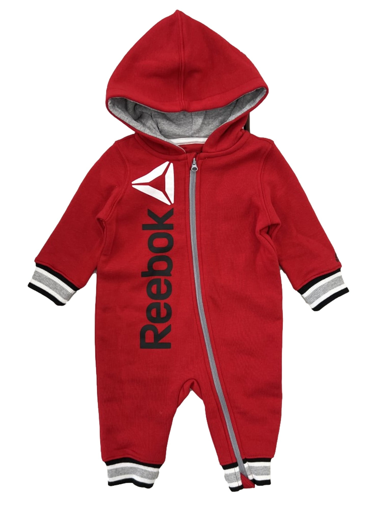 Reebok Baby Boy Hooded Romper, Sizes 0/324 Months