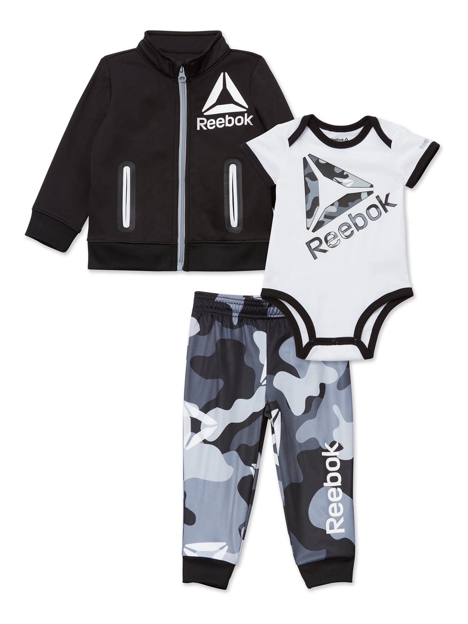 korn foder Multiplikation Reebok Baby Boy Jacket, Bodysuit and Jogger Set, 3 Piece, Sizes 0/3-24  Months - Walmart.com
