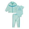 thumbnail image 1 of Reebok Baby and Toddler Jacket, Bodysuit and Jogger Pant Set, 3 Piece, Sizes 0/3-24 Months, 1 of 8