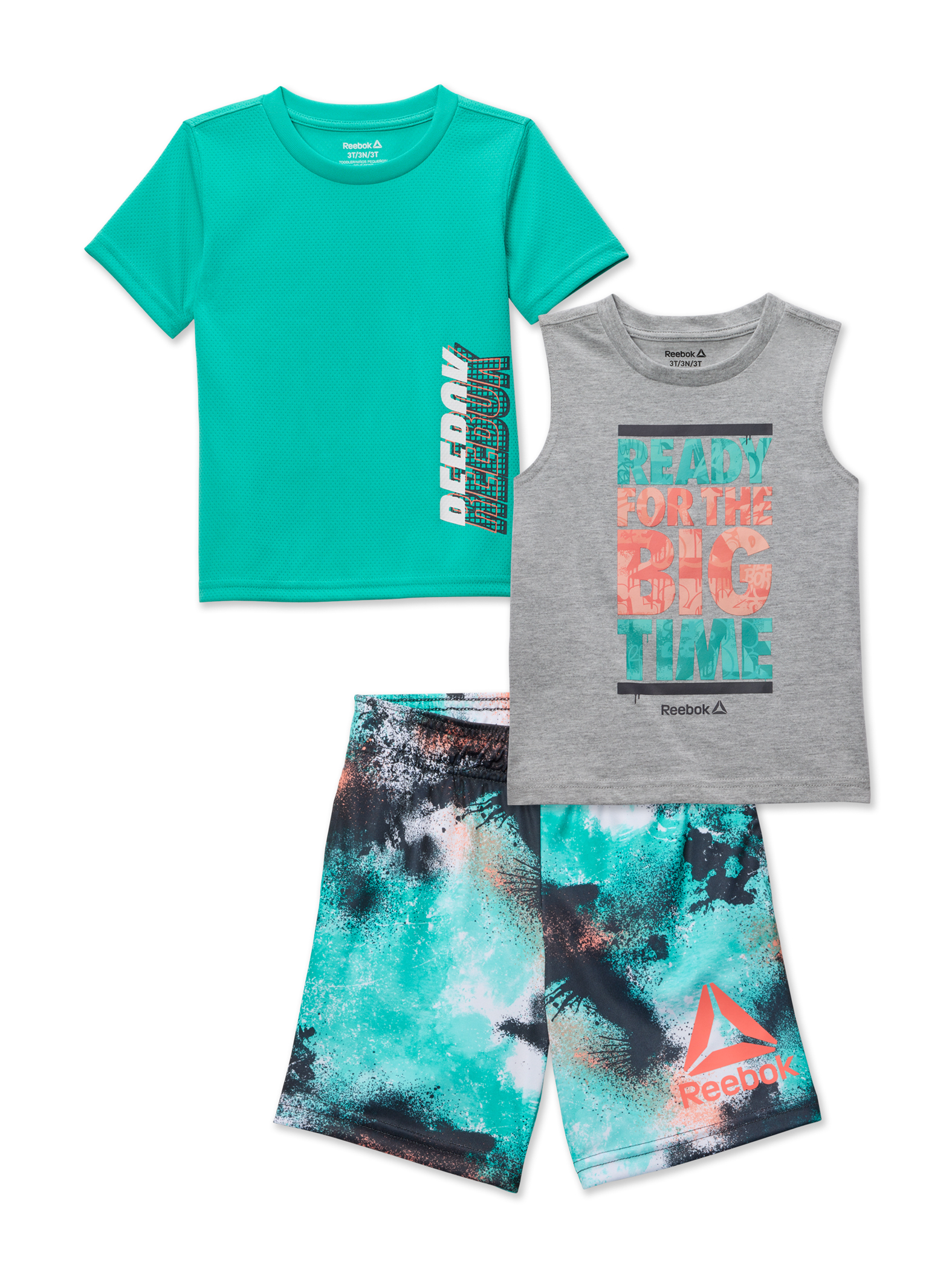 Reebok Baby and Toddler Boy TShirt, Muscle Tank, and Shorts Outfit Set