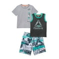 thumbnail image 1 of Reebok Baby and Toddler Boy T-Shirt, Tank Top, and Shorts Outfit Set, 3-Piece, Sizes 12M-5T, 1 of 8