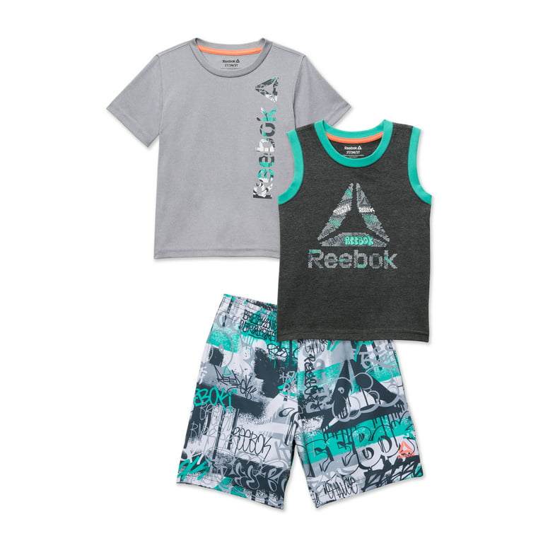 fe hjælpe område Reebok Baby and Toddler Boy T-Shirt, Tank Top, and Shorts Outfit Set,  3-Piece, Sizes 12M-5T - Walmart.com