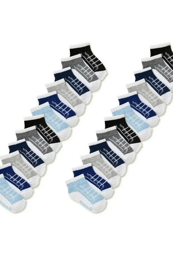 Baby and Toddler Quarter Socks, 24-Pack, Size 6M- 5T
