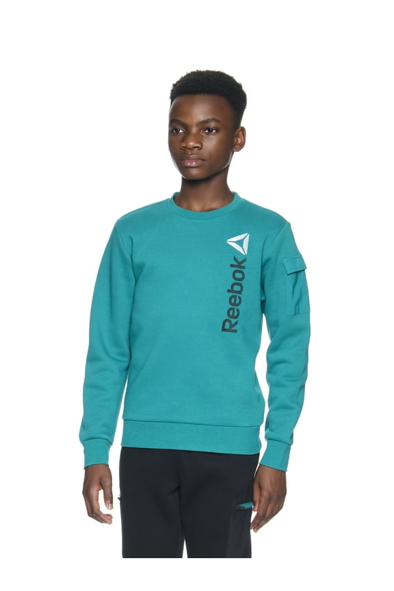 Boy's Athletic Fleece Crewneck Sweatshirt, Sizes 4-18